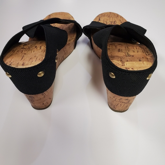 Montego Bay Club Platform Sandals Black 7.5 - Picture 5 of 8